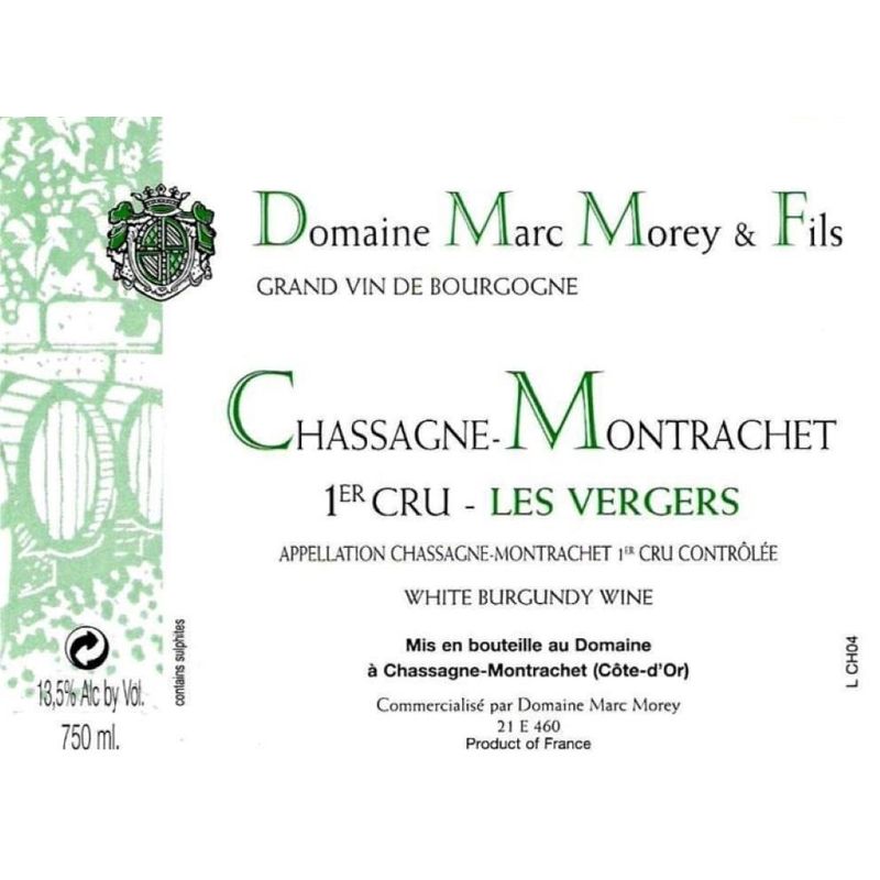 2024 Marc morey fils chassagne montrachet 1er cru les vergers bottle