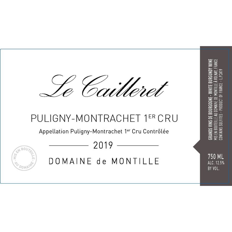 2021 Domaine de Montille Puligny-Montrachet 1er Cru Le Cailleret, Domaine de Montille bottle