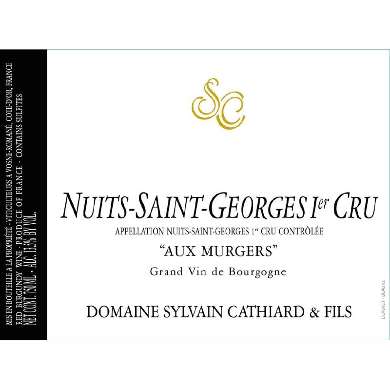 2020 Domaine Sylvain Cathiard Nuits St Georges 1er Cru Aux Murgers Sylvain Cathiard bottle