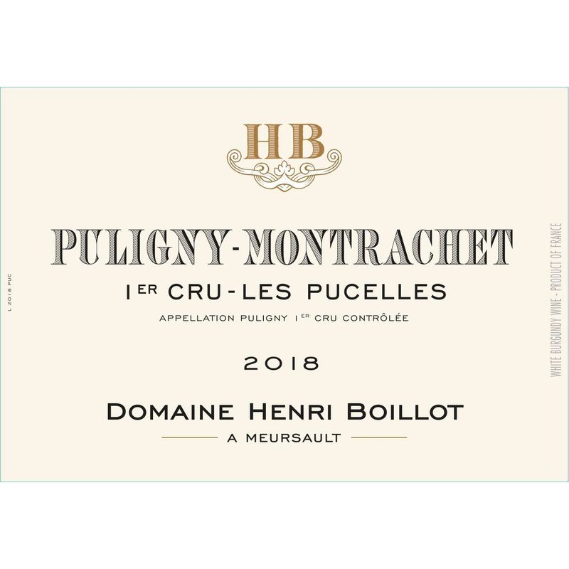 2021 Henri boillot puligny montrachet 1er cru les pucelles bottle