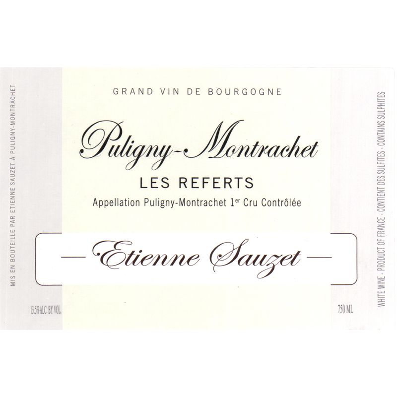 2022 Etienne Sauzet Puligny-Montrachet Premier Cru Les Referts bottle