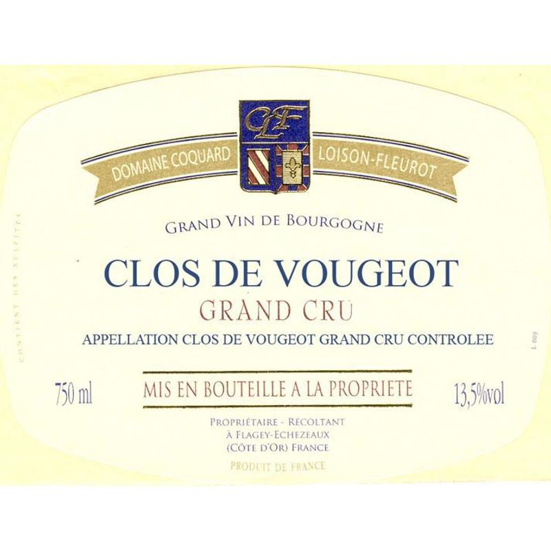 Domaine Coquard Loison Fleurot, Clos de Vougeot Grand Cru 2020 ...