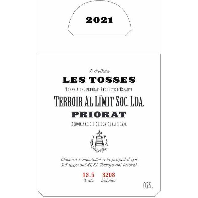 2021 Terroir al Limit Les Tosses bottle