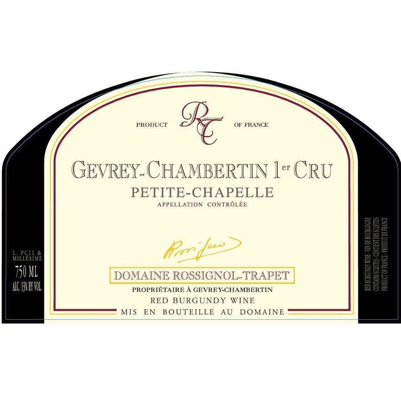 2021 Domaine Rossignol-Trapet Gevrey-Chambertin 1er Cru Petite Chapelle, Domaine Rossignol-Trapet bottle