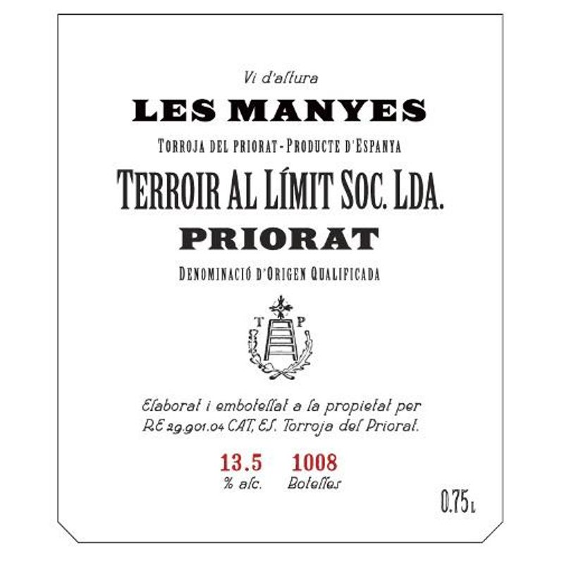 2023 Terroir al Limit Les Manyes bottle