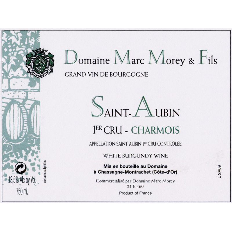 2020 Domaine Marc Morey Saint-Aubin Premier Cru Le Charmois Blanc bottle