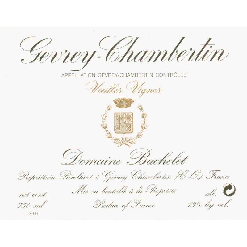 2022 Denis bachelet gevrey chambertin vieilles vignes bottle