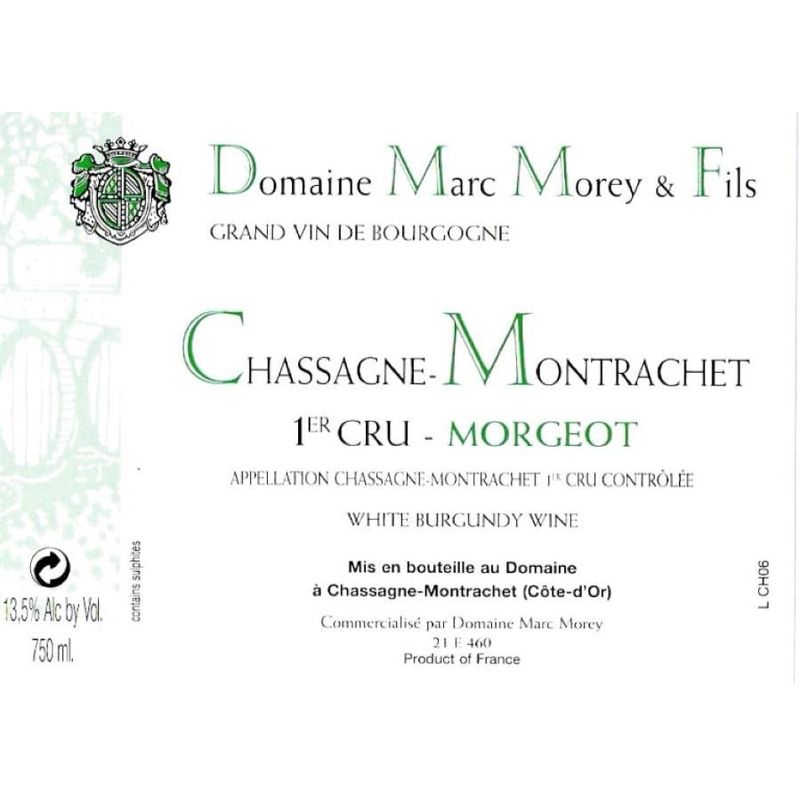 2024 Domaine Marc Morey Chassagne-Montrachet Premier Cru Morgeot Blanc bottle