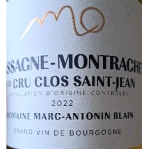 2022 Domaine Marc-Antonin Blain, Chassagne-Montrachet Premier Cru, Clos Saint-Jean 6x75cl