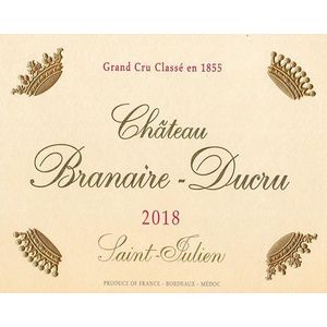 2018 Chateau Branaire-Ducru 4eme Cru Classe, Saint-Julien 6x75cl