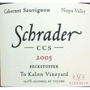 2005 Schrader, CCS Beckstoffer To Kalon Vineyard Cabernet Sauvignon, Napa Valley 6x75cl
