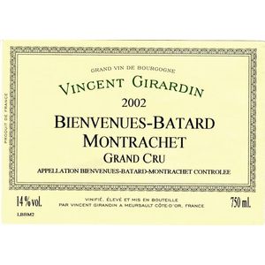 2022 Vincent Girardin, Bienvenues-Batard-Montrachet Grand Cru 6x75cl