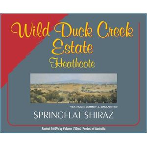 2004 Wild Duck Creek Estate, Springflat Shiraz, Heathcote 1x150cl
