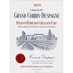 2015 Chateau Grand Corbin-Despagne Grand Cru Classe, Saint-Emilion Grand Cru 12x75cl