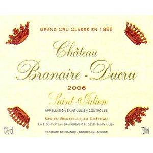 2006 Chateau Branaire-Ducru 4eme Cru Classe, Saint-Julien 12x75cl