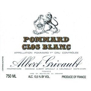 2016 Albert Grivault, Pommard Premier Cru, Clos Blanc 6x75cl
