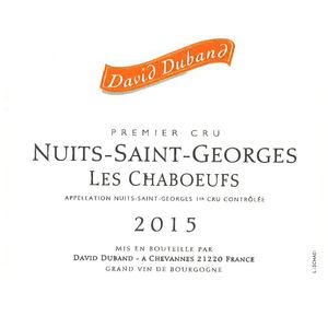 2015 David Duband, Nuits-Saint-Georges Premier Cru, Les Chaboeufs 12x75cl
