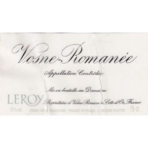 2017 Maison Leroy, Vosne-Romanee 6x75cl