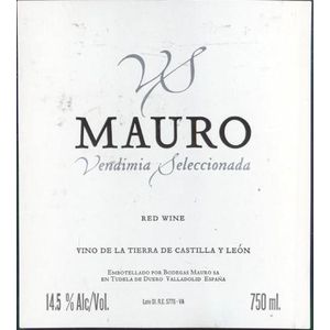 2010 Mauro, VS Vendimia Seleccionada, Castilla y Leon 1x300cl