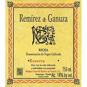 2013 Remirez de Ganuza, Reserva Tinto, Rioja 6x75cl