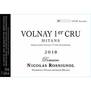 2018 Domaine Nicolas Rossignol, Volnay Premier Cru, Les Mitans 12x75cl