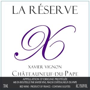 NV Xavier Vignon, La Reserve VII IX X, Chateauneuf-du-Pape 6x75cl