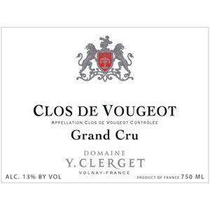2022 Domaine Y. Clerget, Clos de Vougeot Grand Cru 6x75cl