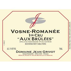 2019 Domaine Jean Grivot, Vosne-Romanee Premier Cru, Aux Brulees 3x75cl