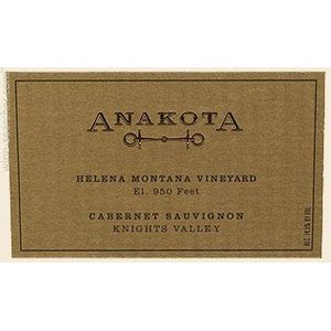 2018 Anakota, Helena Montana Vineyard Cabernet Sauvignon, Knights Valley 6x75cl