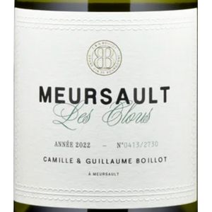 2022 Camille & Guillaume Boillot, Meursault, Les Clous 6x75cl