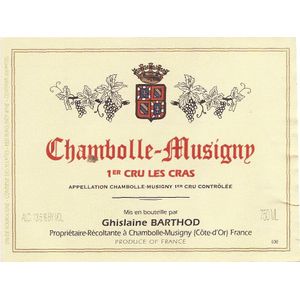 2015 Ghislaine Barthod, Chambolle-Musigny Premier Cru, Les Cras 6x75cl