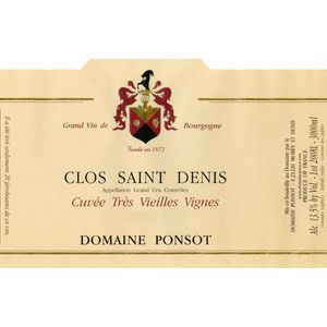 2008 Domaine Ponsot, Clos Saint-Denis Grand Cru, Cuvee Tres Vieilles Vignes 6x75cl