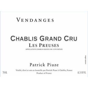 2020 Patrick Piuze, Chablis Grand Cru, Preuses 12x75cl