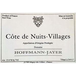 2018 Domaine Hoffmann-Jayer, Cote de Nuits-Villages, Rouge 12x75cl