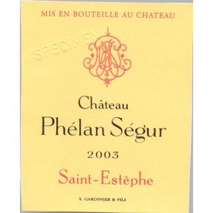 2003 Chateau Phelan Segur, Saint-Estephe 1x300cl
