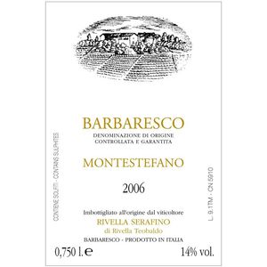 2021 Rivella Serafino, Barbaresco, Montestefano 6x75cl