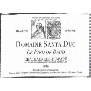 2019 Domaine Santa Duc, Chateauneuf-du-Pape, Pied de Baud 6x75cl