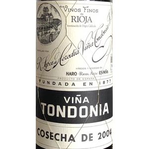 2004 R. Lopez de Heredia, Tondonia Tinto Gran Reserva, Rioja 1x75cl