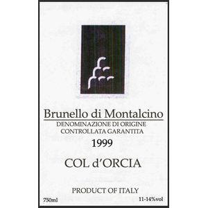 2001 Col d'Orcia, Brunello di Montalcino 6x75cl