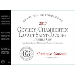 2020 Camille Giroud, Gevrey-Chambertin Premier Cru, Lavaut Saint-Jacques 6x75cl