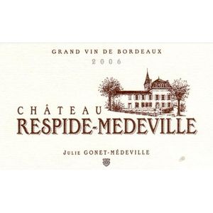 2020 Chateau Respide-Medeville, Rouge, Graves 6x75cl