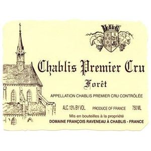 2018 Domaine Francois Raveneau, Chablis Premier Cru, Foret 12x75cl