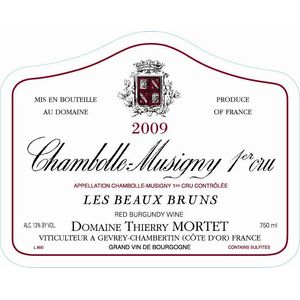 2022 Domaine Thierry Mortet, Chambolle-Musigny Premier Cru, Aux Beaux Bruns 6x75cl