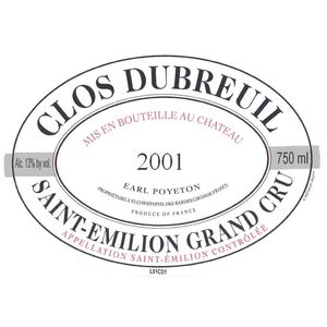 2000 Clos Dubreuil, Saint-Emilion Grand Cru 6x75cl