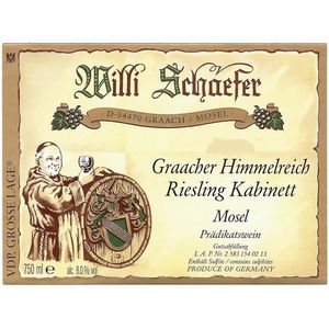 2018 Willi Schaefer, Graacher Himmelreich Riesling Kabinett, Mosel 6x75cl