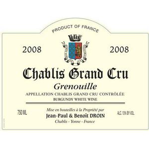 2021 Jean-Paul & Benoit Droin, Chablis Grand Cru, Grenouilles 12x75cl