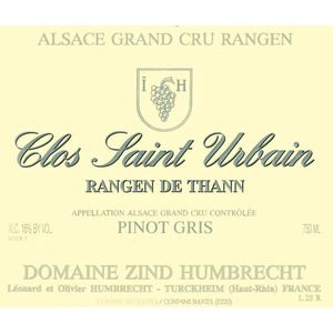 2016 Domaine Zind Humbrecht, Thann Clos Saint Urbain Pinot Gris Grand Cru, Rangen 12x75cl
