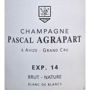 2014 Agrapart & Fils, Experience Blanc de Blancs Brut Nature Grand Cru, Avize 6x75cl