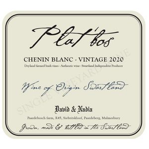 2020 David & Nadia, Plat'bos Chenin Blanc, Swartland 6x75cl