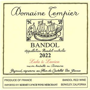 2022 Domaine Tempier, Lulu & Lucien, Bandol 12x75cl